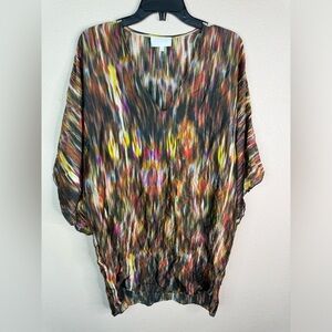 Alexis silk “smudged rainbow” tunic dress size xs/s